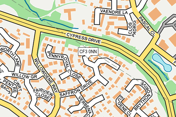 CF3 0NN map - OS OpenMap – Local (Ordnance Survey)