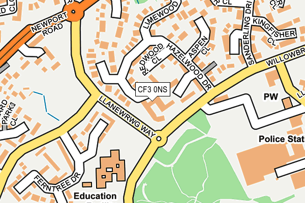 CF3 0NS map - OS OpenMap – Local (Ordnance Survey)