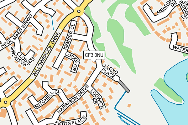 CF3 0NU map - OS OpenMap – Local (Ordnance Survey)