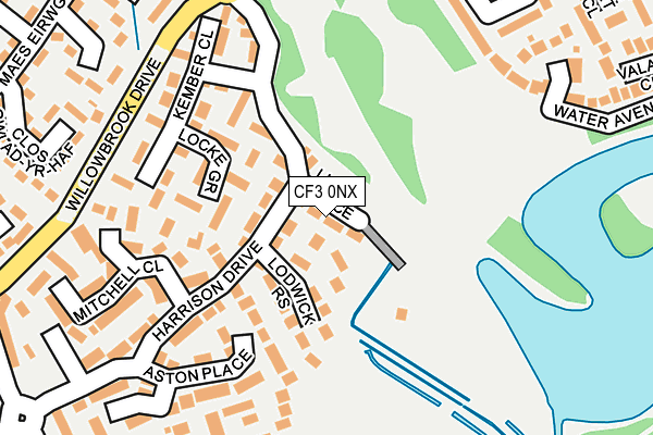 CF3 0NX map - OS OpenMap – Local (Ordnance Survey)
