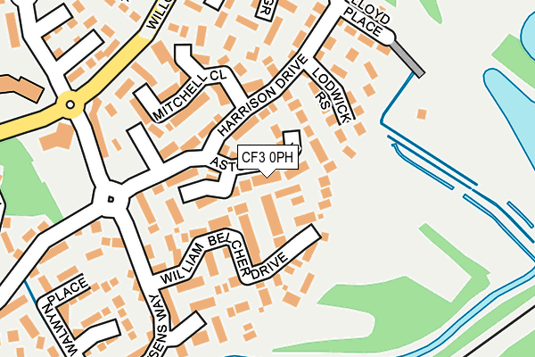 CF3 0PH map - OS OpenMap – Local (Ordnance Survey)