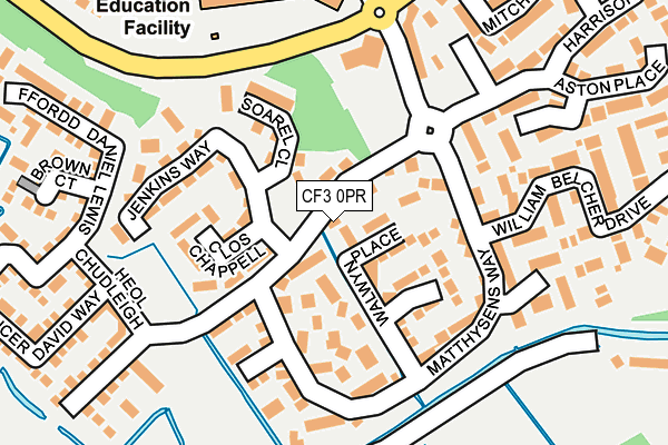 CF3 0PR map - OS OpenMap – Local (Ordnance Survey)