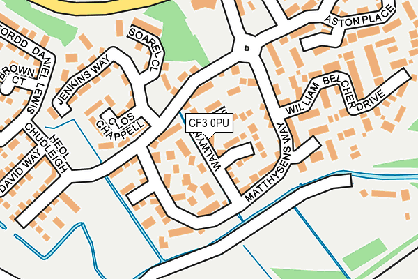 CF3 0PU map - OS OpenMap – Local (Ordnance Survey)