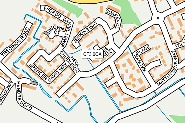 CF3 0QA map - OS OpenMap – Local (Ordnance Survey)