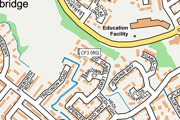 CF3 0RQ map - OS OpenMap – Local (Ordnance Survey)