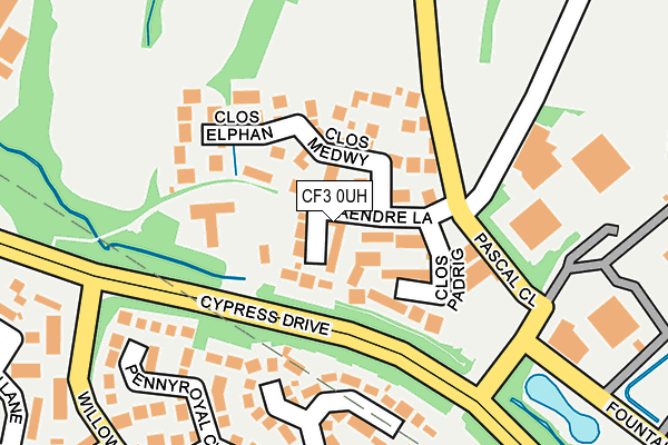 CF3 0UH map - OS OpenMap – Local (Ordnance Survey)