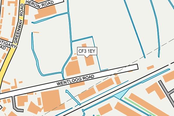 CF3 1EY map - OS OpenMap – Local (Ordnance Survey)