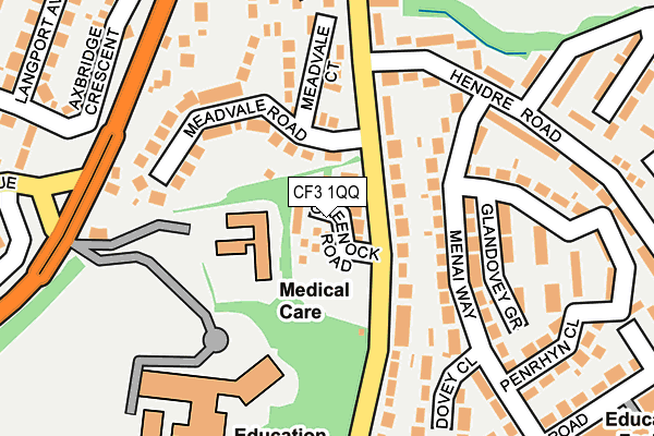 CF3 1QQ map - OS OpenMap – Local (Ordnance Survey)