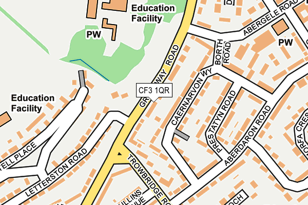 CF3 1QR map - OS OpenMap – Local (Ordnance Survey)