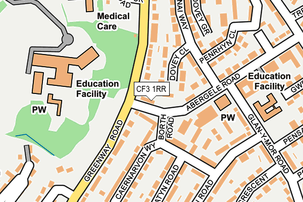 CF3 1RR map - OS OpenMap – Local (Ordnance Survey)