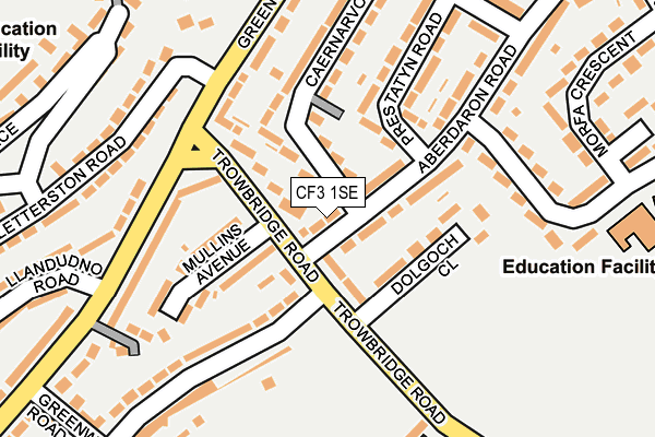 CF3 1SE map - OS OpenMap – Local (Ordnance Survey)