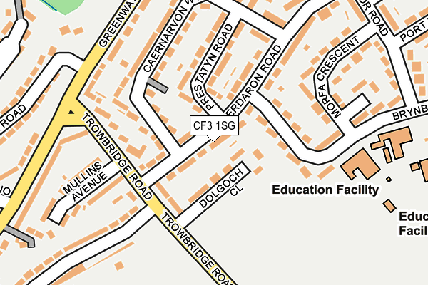 CF3 1SG map - OS OpenMap – Local (Ordnance Survey)