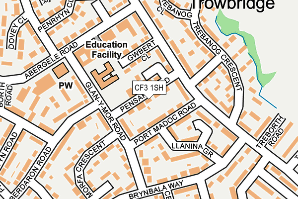 CF3 1SH map - OS OpenMap – Local (Ordnance Survey)