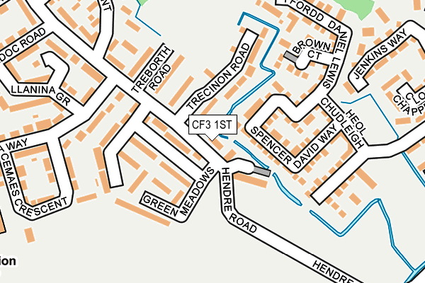 CF3 1ST map - OS OpenMap – Local (Ordnance Survey)