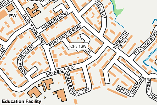 CF3 1SW map - OS OpenMap – Local (Ordnance Survey)