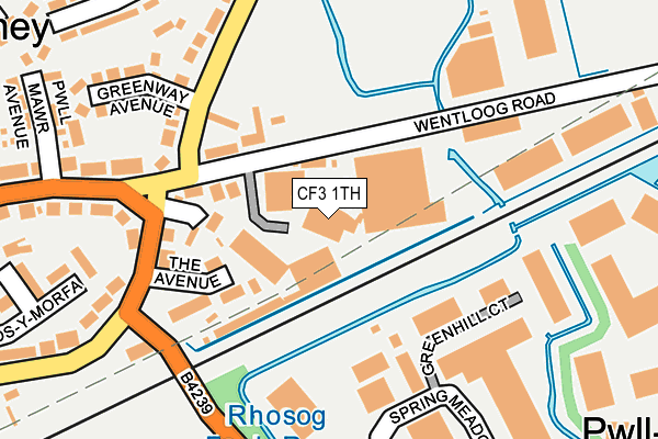 CF3 1TH map - OS OpenMap – Local (Ordnance Survey)