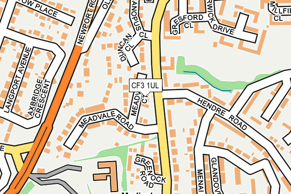 CF3 1UL map - OS OpenMap – Local (Ordnance Survey)