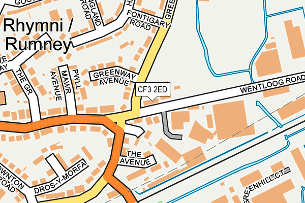 CF3 2ED map - OS OpenMap – Local (Ordnance Survey)