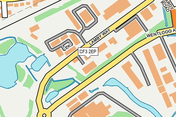 CF3 2EP map - OS OpenMap – Local (Ordnance Survey)