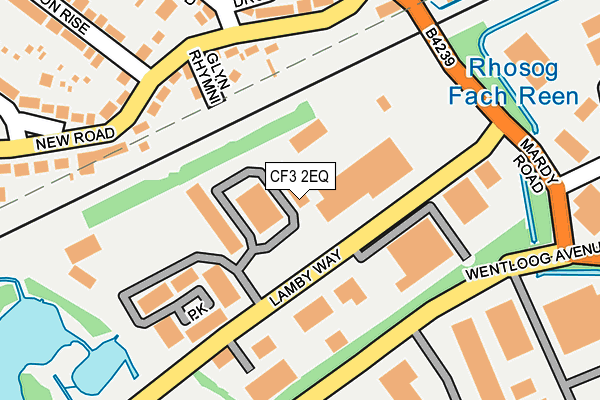 CF3 2EQ map - OS OpenMap – Local (Ordnance Survey)