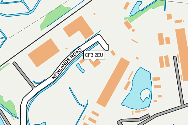 CF3 2EU map - OS OpenMap – Local (Ordnance Survey)