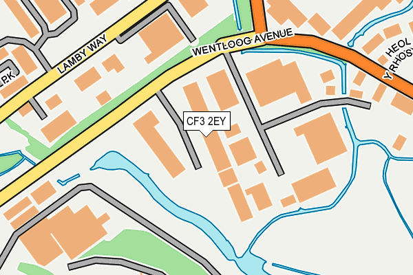 CF3 2EY map - OS OpenMap – Local (Ordnance Survey)