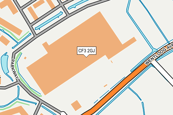 CF3 2GJ map - OS OpenMap – Local (Ordnance Survey)