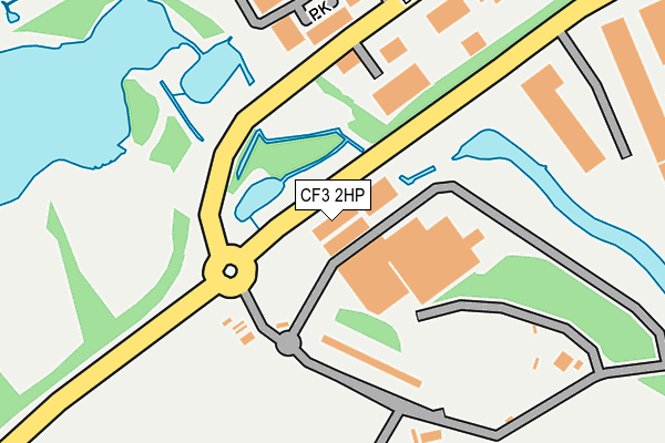 CF3 2HP map - OS OpenMap – Local (Ordnance Survey)