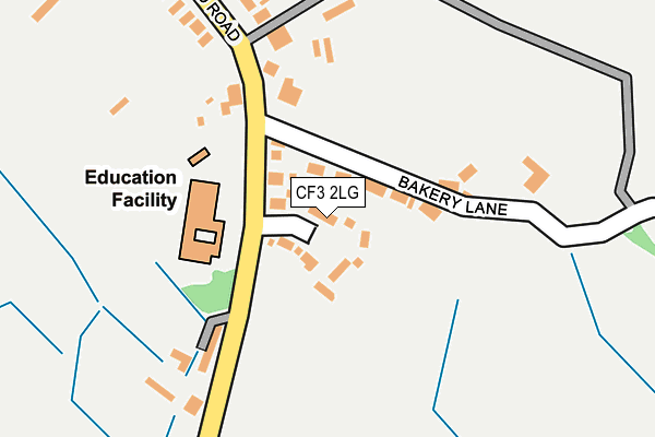 CF3 2LG map - OS OpenMap – Local (Ordnance Survey)