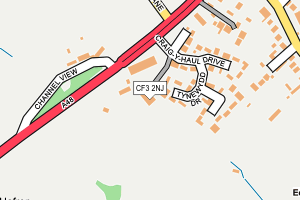 CF3 2NJ map - OS OpenMap – Local (Ordnance Survey)
