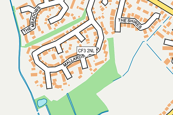 CF3 2NL map - OS OpenMap – Local (Ordnance Survey)