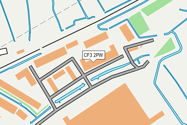 CF3 2PW map - OS OpenMap – Local (Ordnance Survey)