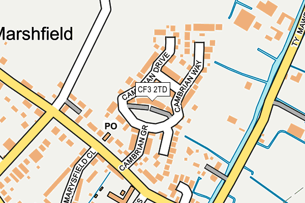 CF3 2TD map - OS OpenMap – Local (Ordnance Survey)