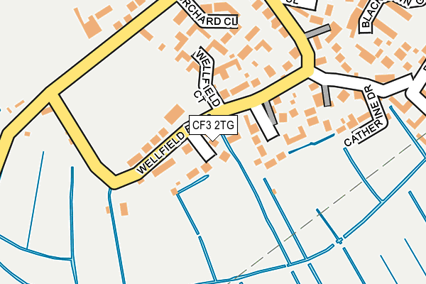 CF3 2TG map - OS OpenMap – Local (Ordnance Survey)