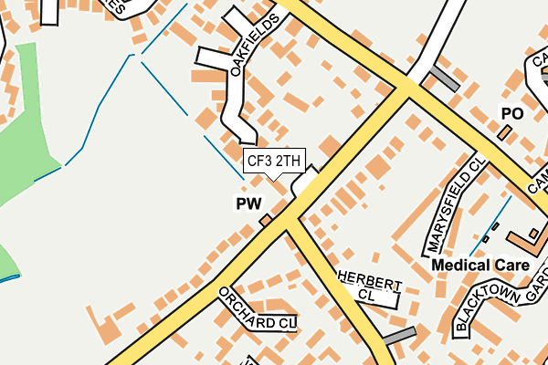 CF3 2TH map - OS OpenMap – Local (Ordnance Survey)
