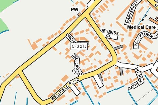 CF3 2TJ map - OS OpenMap – Local (Ordnance Survey)