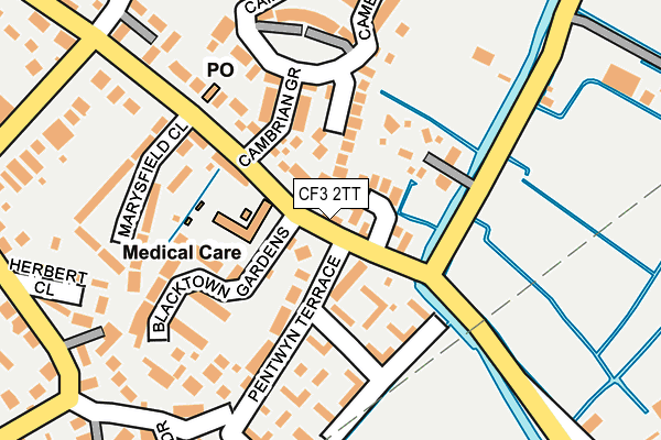 CF3 2TT map - OS OpenMap – Local (Ordnance Survey)