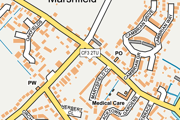 CF3 2TU map - OS OpenMap – Local (Ordnance Survey)