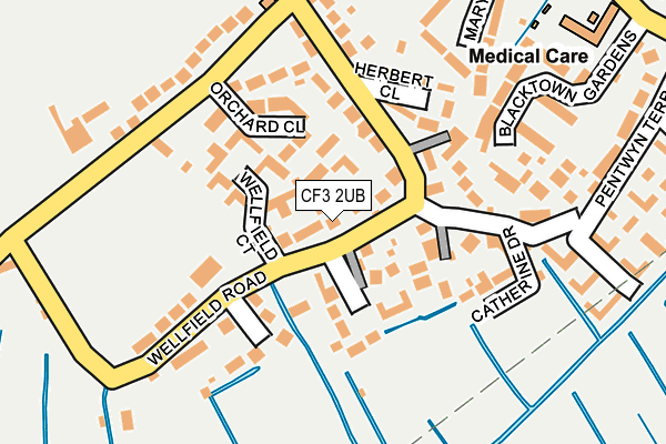 CF3 2UB map - OS OpenMap – Local (Ordnance Survey)