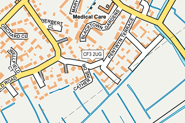 CF3 2UG map - OS OpenMap – Local (Ordnance Survey)