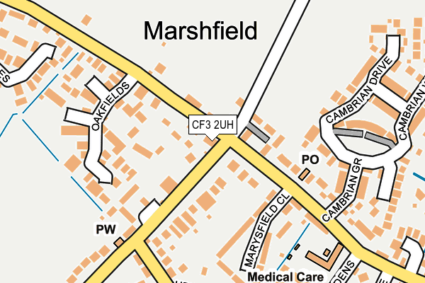 CF3 2UH map - OS OpenMap – Local (Ordnance Survey)