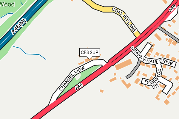 CF3 2UP map - OS OpenMap – Local (Ordnance Survey)