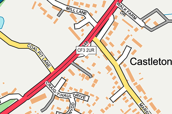 CF3 2UR map - OS OpenMap – Local (Ordnance Survey)