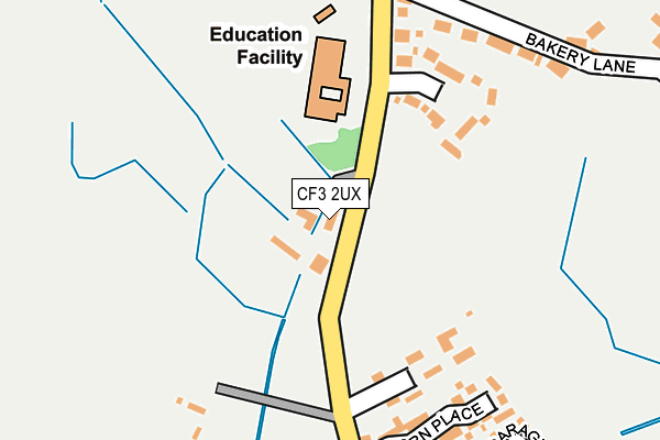 CF3 2UX map - OS OpenMap – Local (Ordnance Survey)