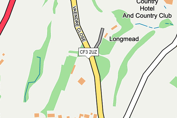 CF3 2UZ map - OS OpenMap – Local (Ordnance Survey)