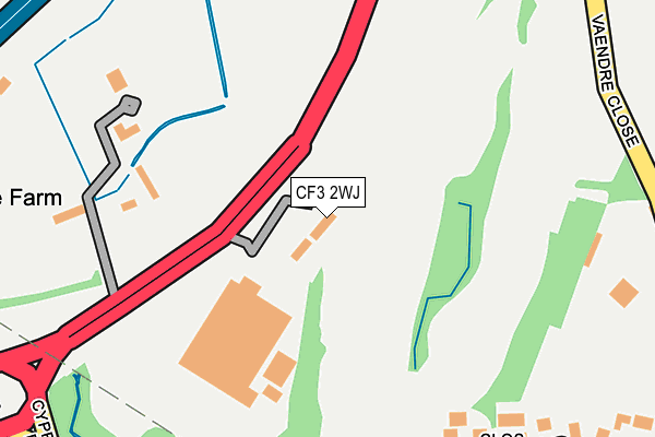CF3 2WJ map - OS OpenMap – Local (Ordnance Survey)