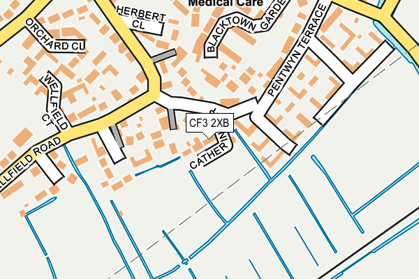 CF3 2XB map - OS OpenMap – Local (Ordnance Survey)