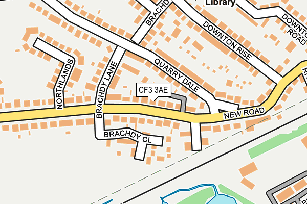 CF3 3AE map - OS OpenMap – Local (Ordnance Survey)