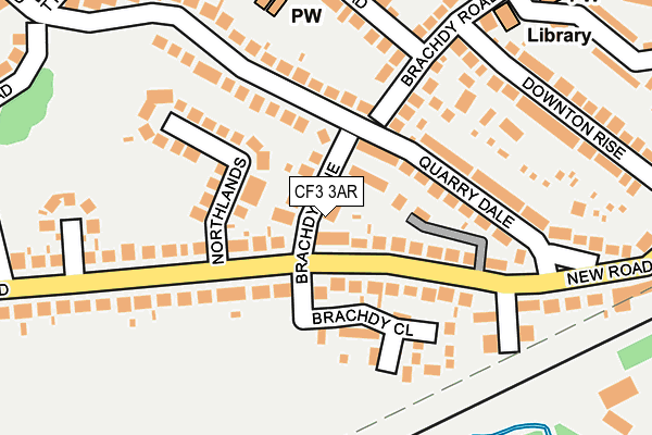 CF3 3AR map - OS OpenMap – Local (Ordnance Survey)