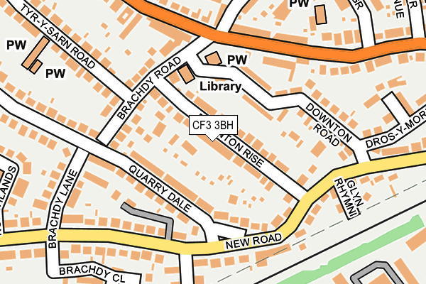 CF3 3BH map - OS OpenMap – Local (Ordnance Survey)
